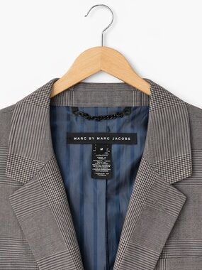 Marc by Marc Jacobs Men's Glen Plaid Blazer in Grey